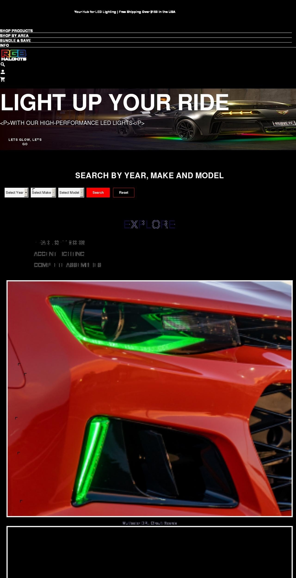 rgbhalokits.com shopify website screenshot