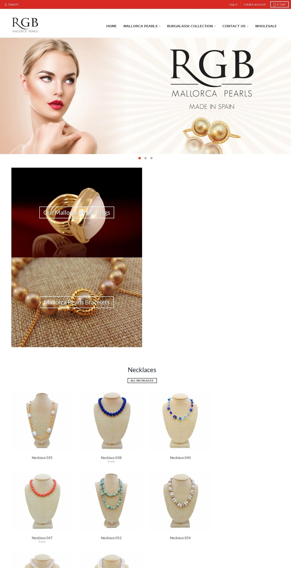 rgbmallorcapearls.com shopify website screenshot
