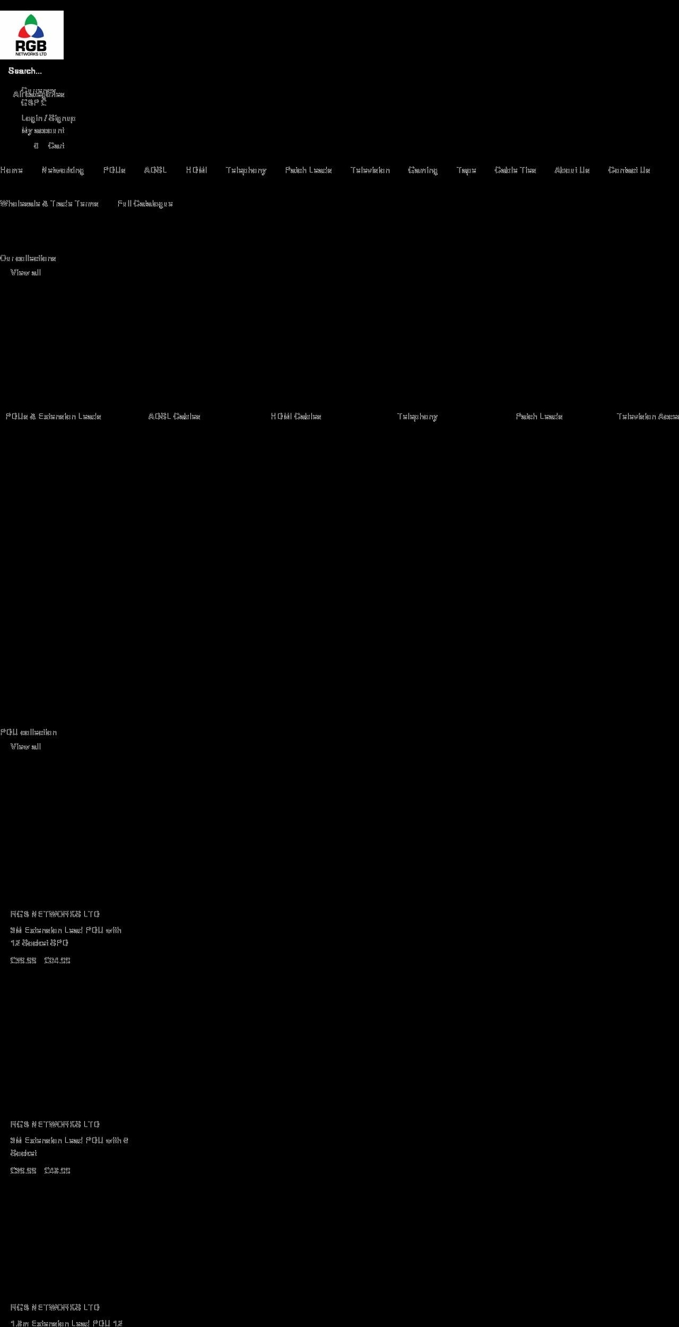 rgbnetworks.co.uk shopify website screenshot