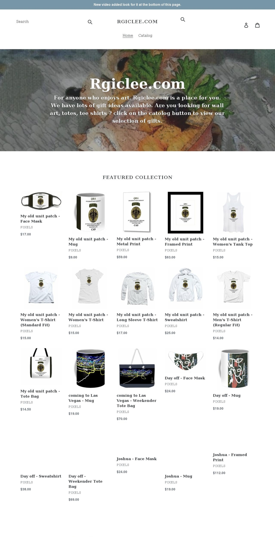 rgiclee.com shopify website screenshot