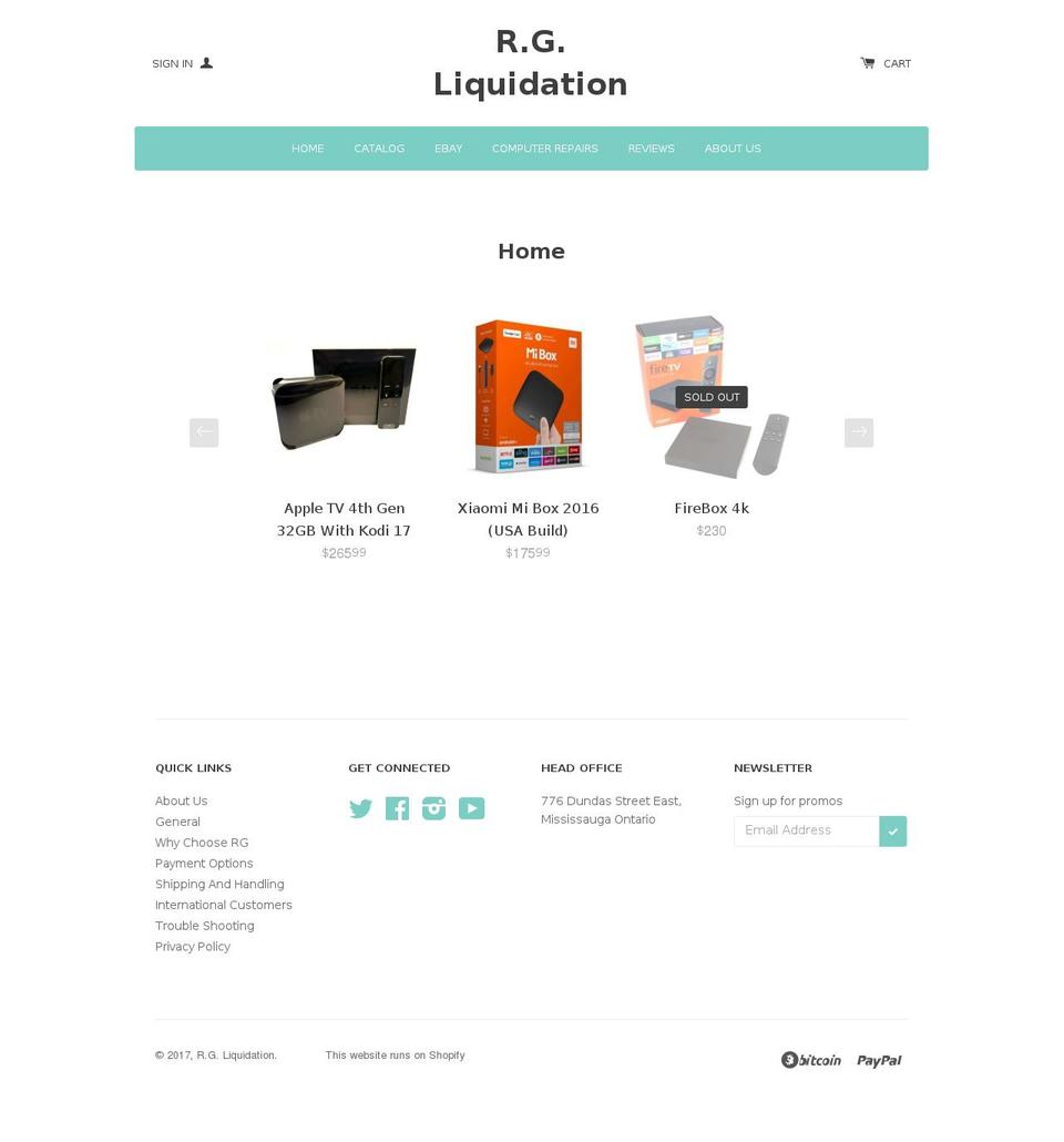 rgl416.com shopify website screenshot