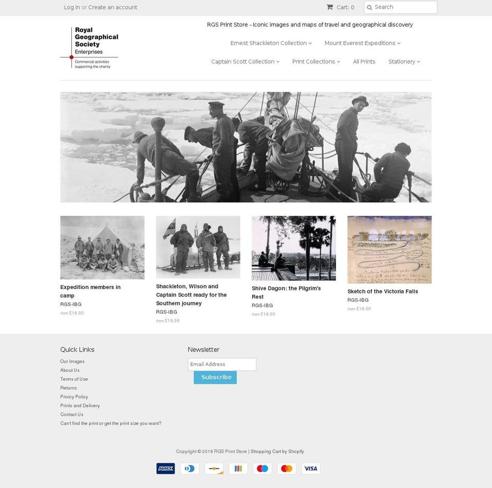 rgsprintstore.com shopify website screenshot
