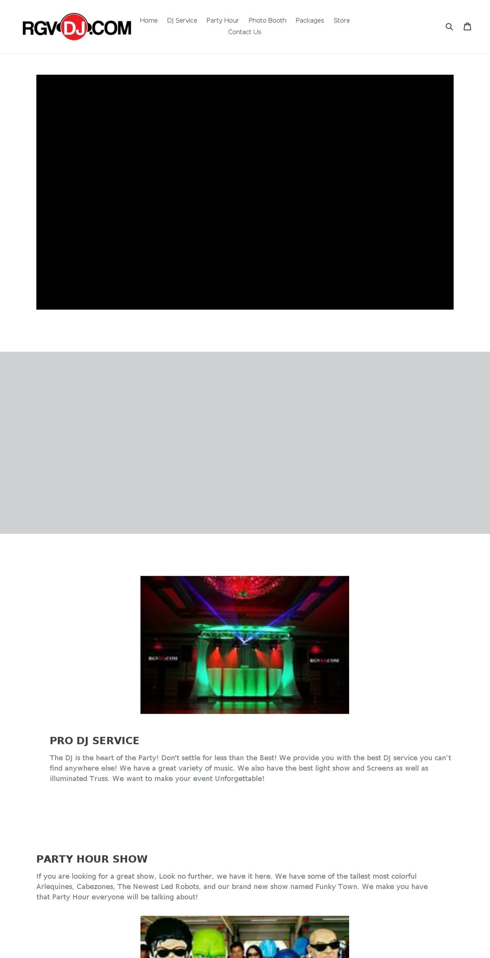 rgvdj.com shopify website screenshot