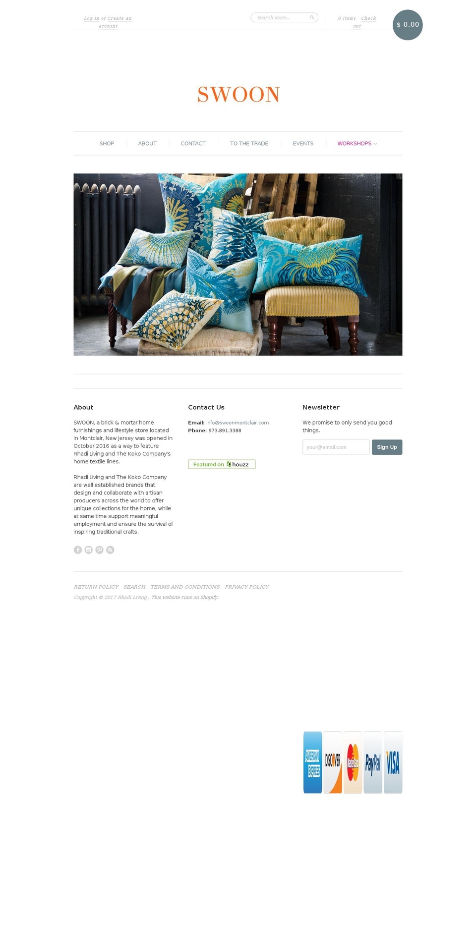 rhadicollection.com shopify website screenshot