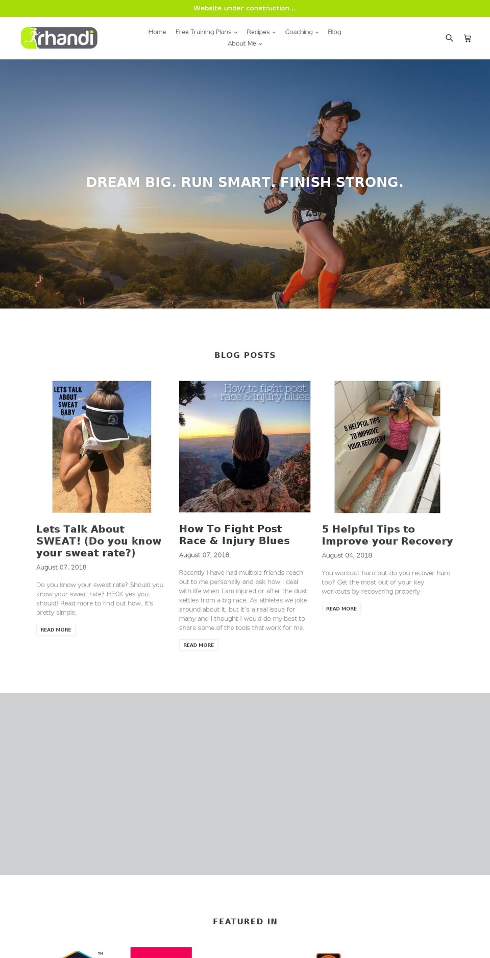 rhandi.com — Shopify storefront screenshot