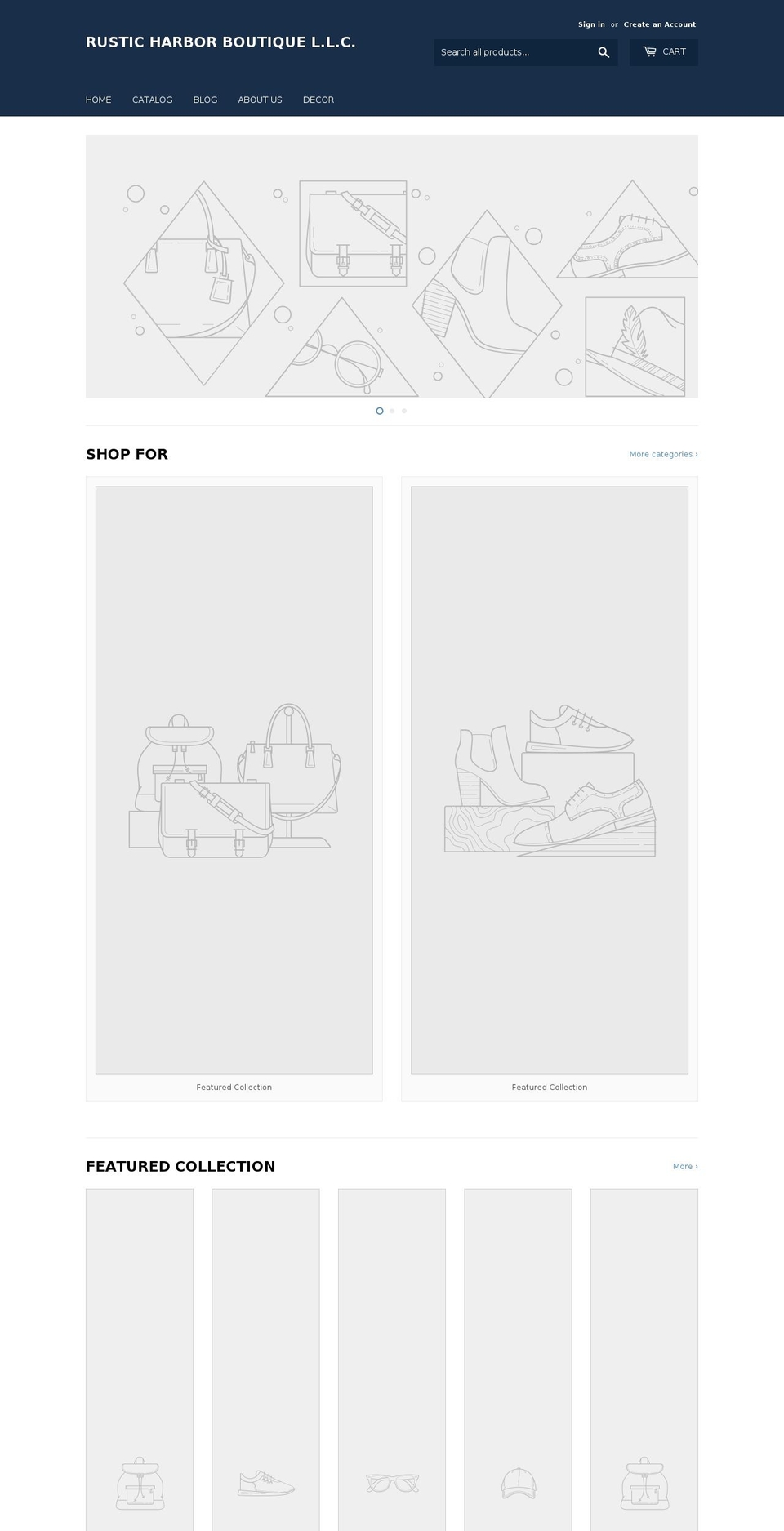 rhboutique.net shopify website screenshot