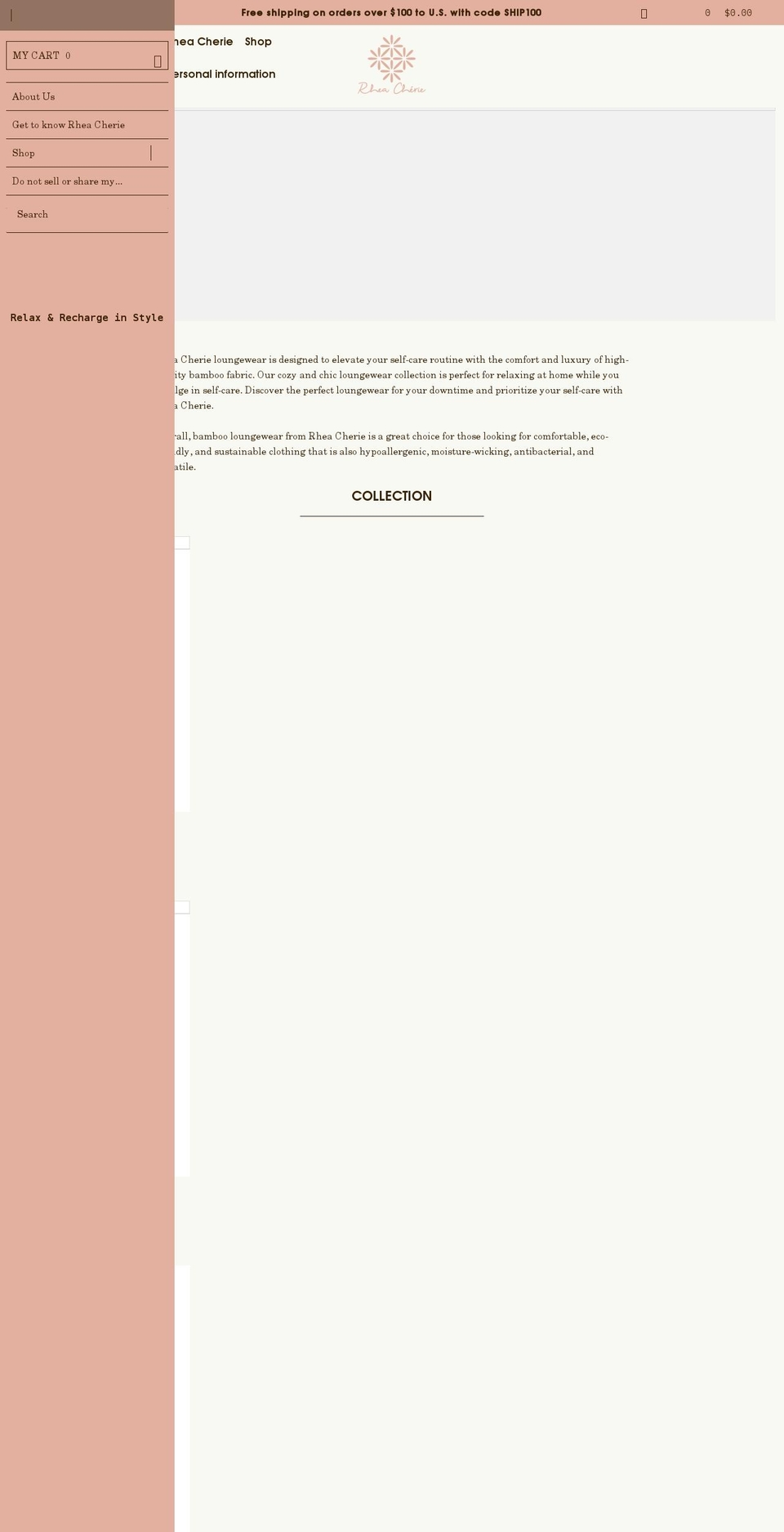 rheacherie.com shopify website screenshot