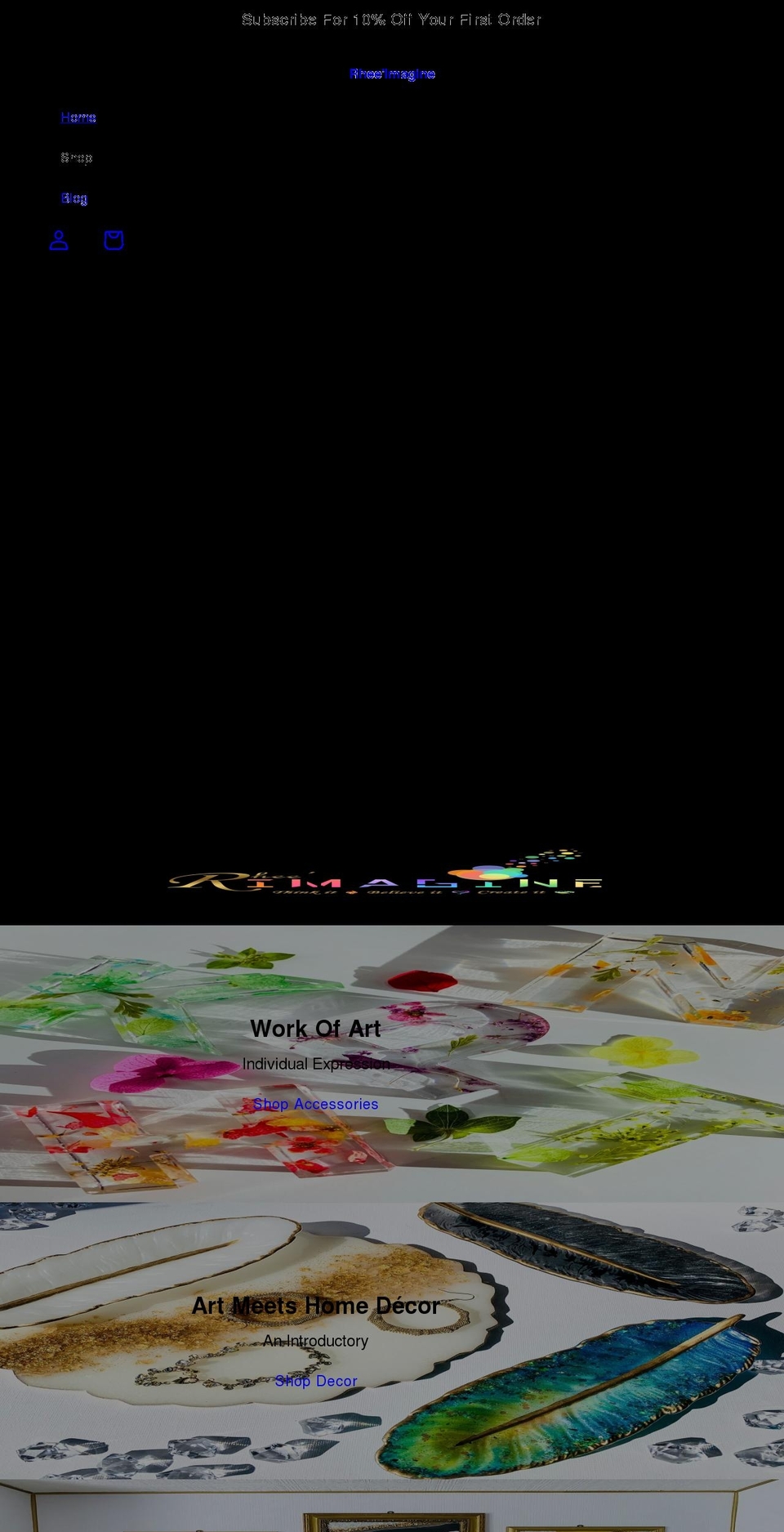 rheeimagine.co.uk shopify website screenshot