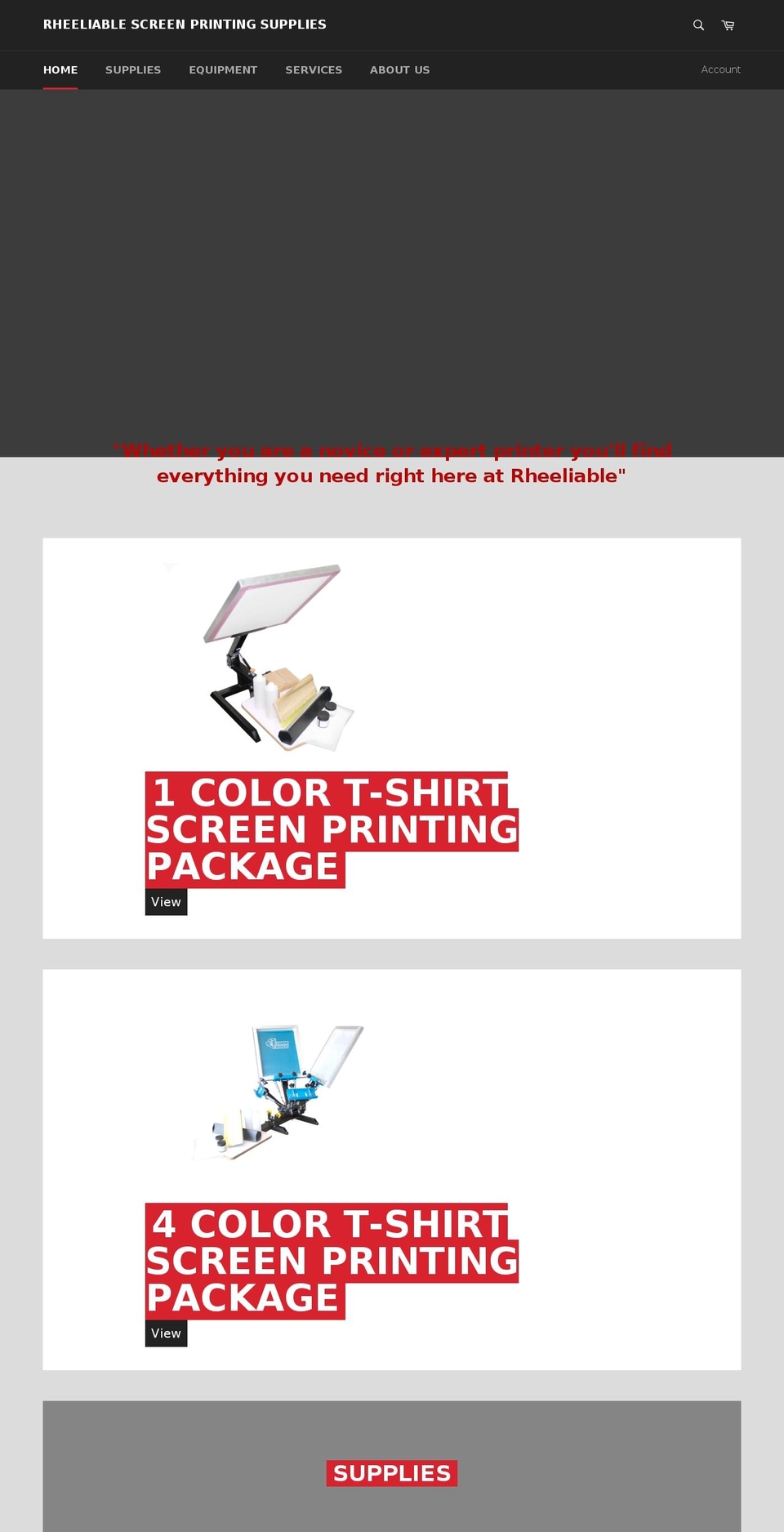 rheeliablesupplies.com shopify website screenshot