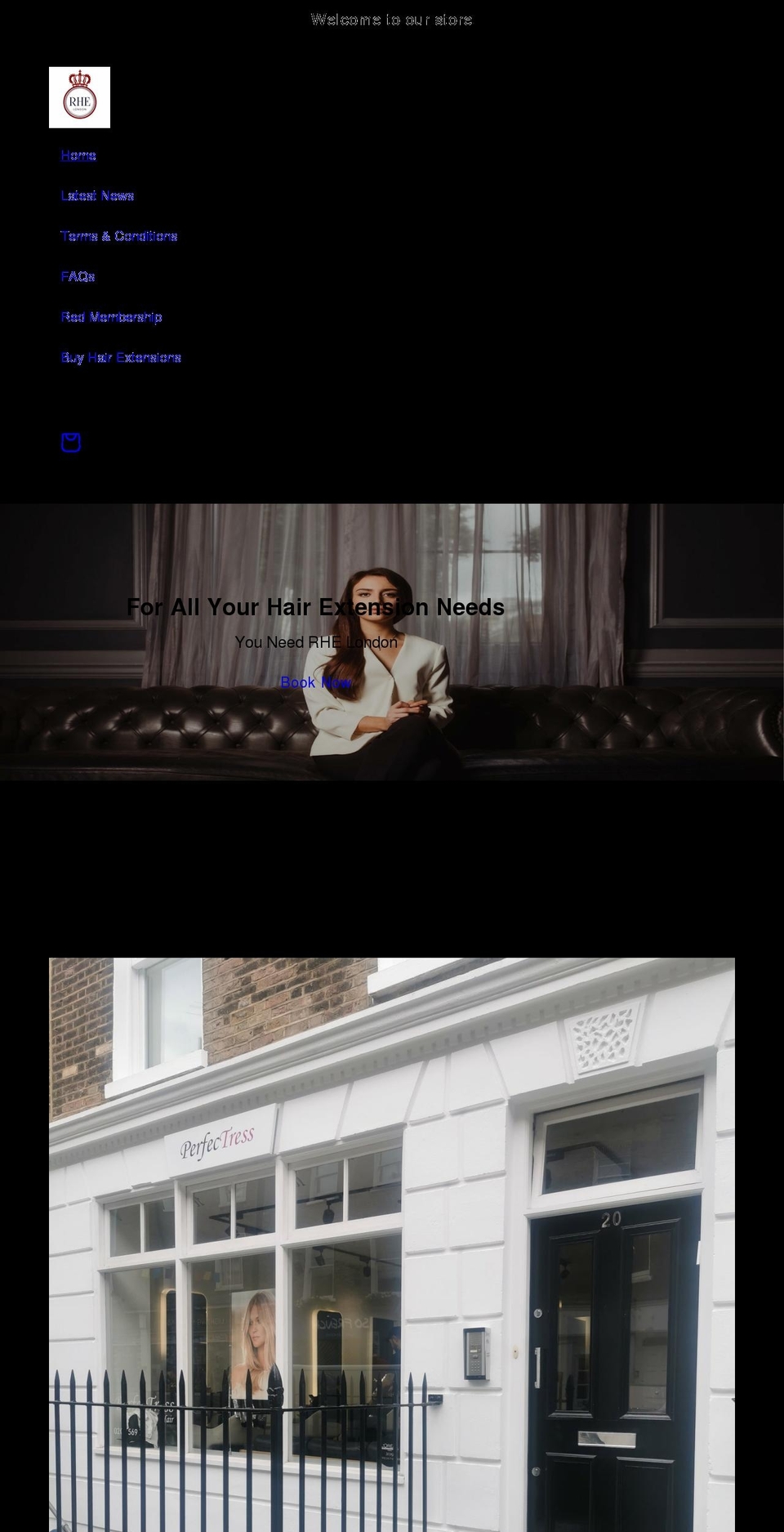 rhelondon.com shopify website screenshot