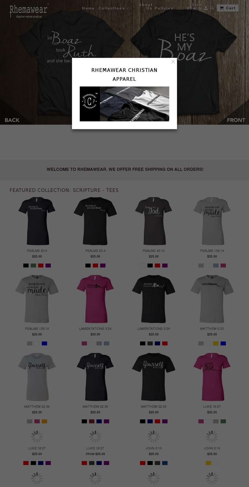 rhemawear.com shopify website screenshot