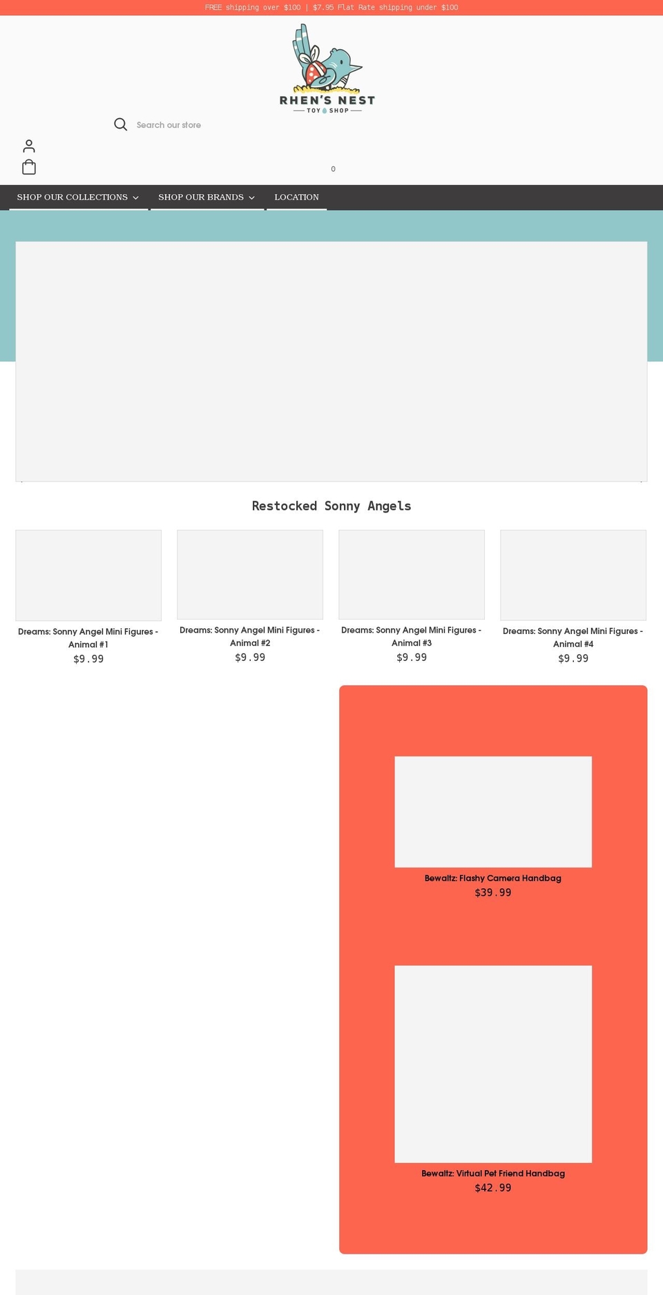 rhensnesttoyshop.com shopify website screenshot
