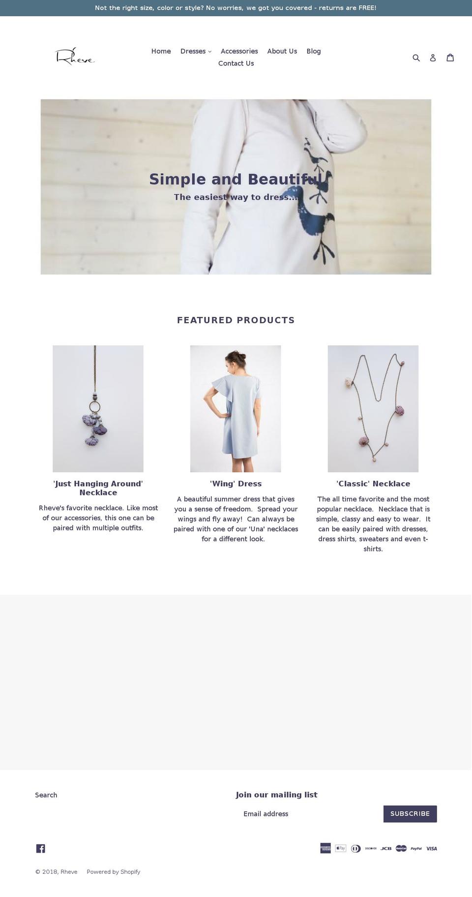 rheve.com — Shopify storefront screenshot
