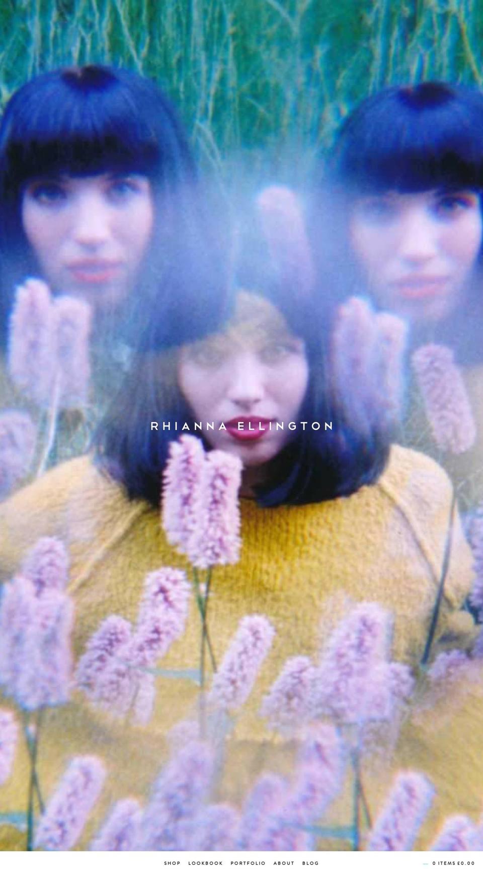 rhiannaellington.com — Shopify storefront screenshot