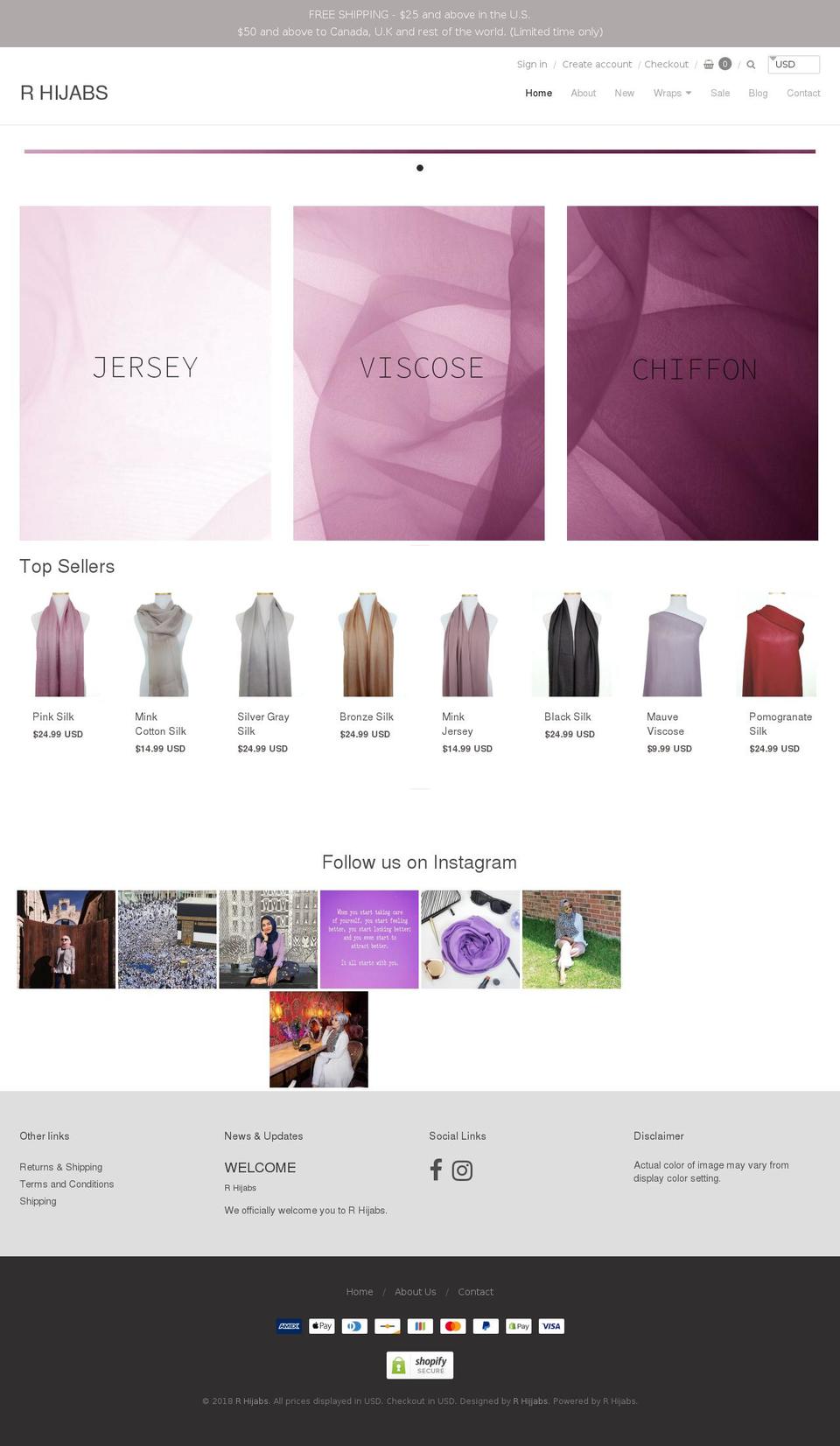 rhijabs.com — Shopify storefront screenshot