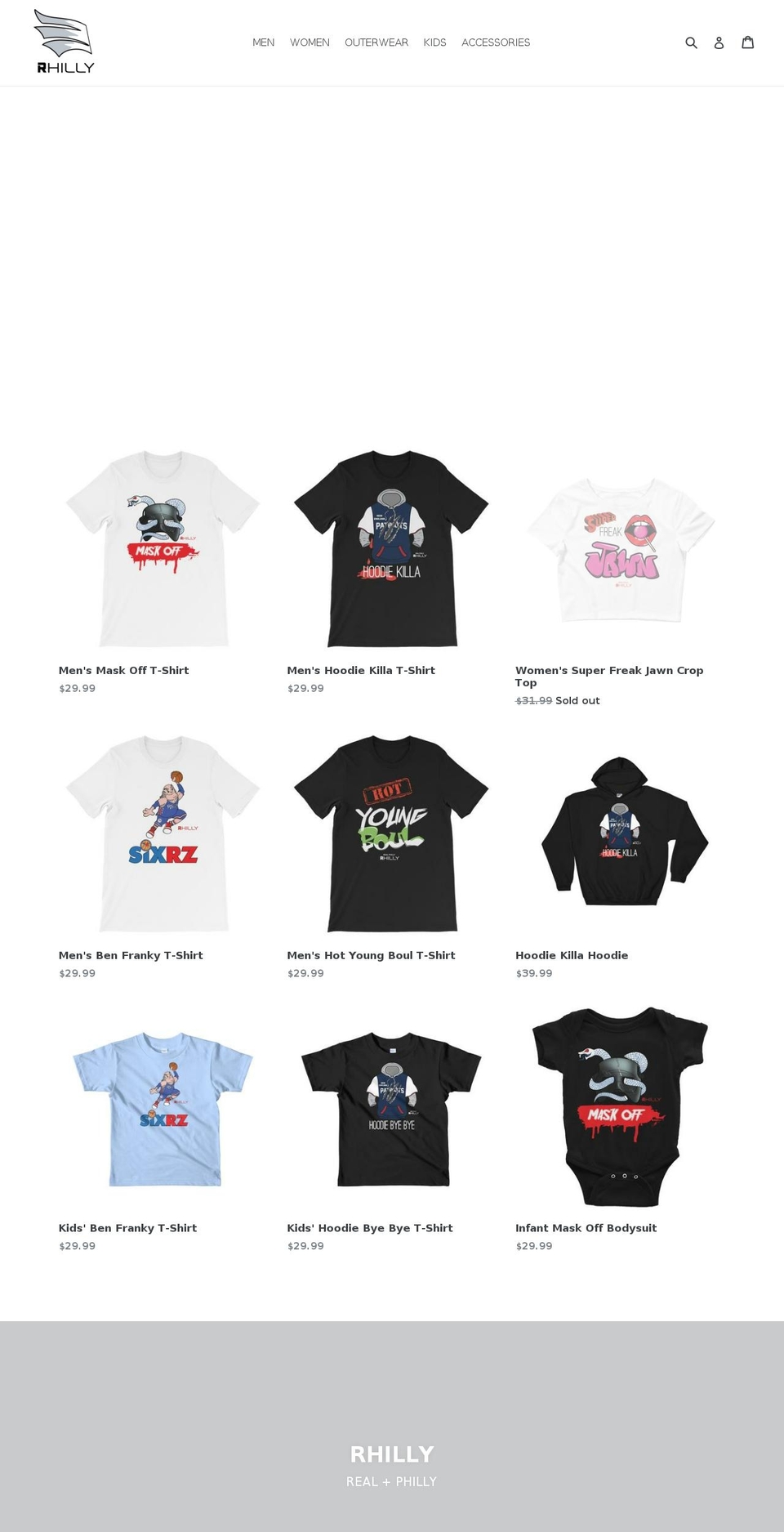 rhilly.com — Shopify storefront screenshot