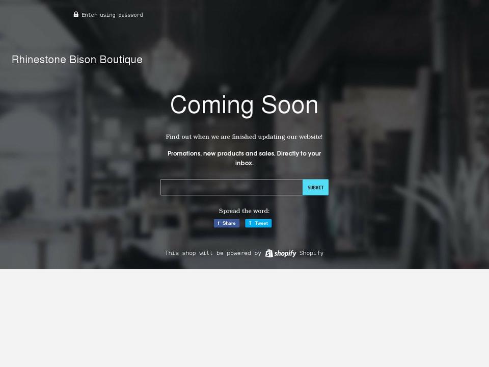 rhinestonebison.com — Shopify storefront screenshot