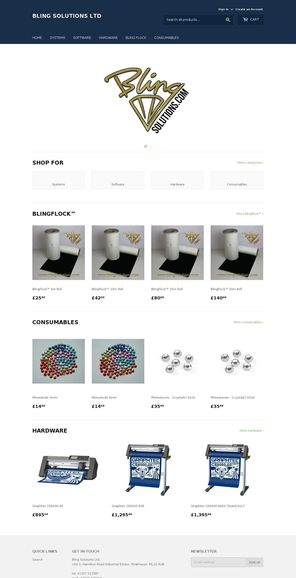 rhinestoneflock.com shopify website screenshot