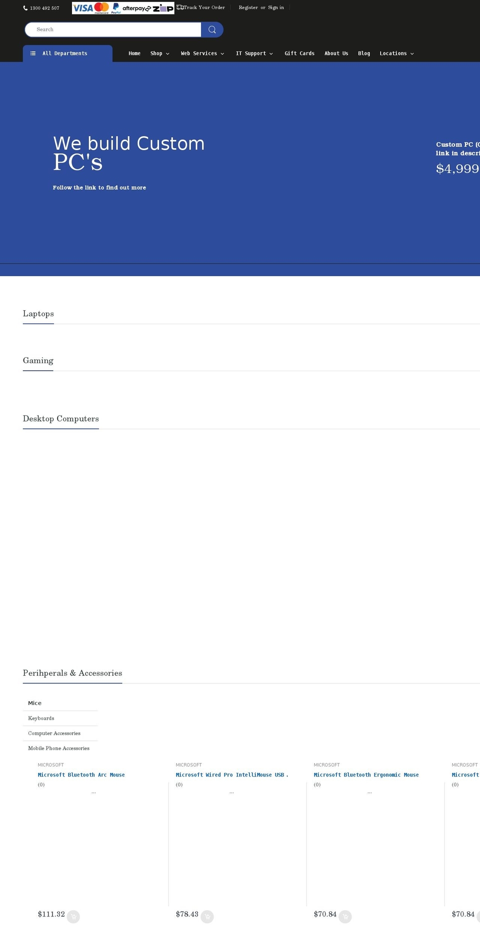 rhinocomputers.com.au shopify website screenshot