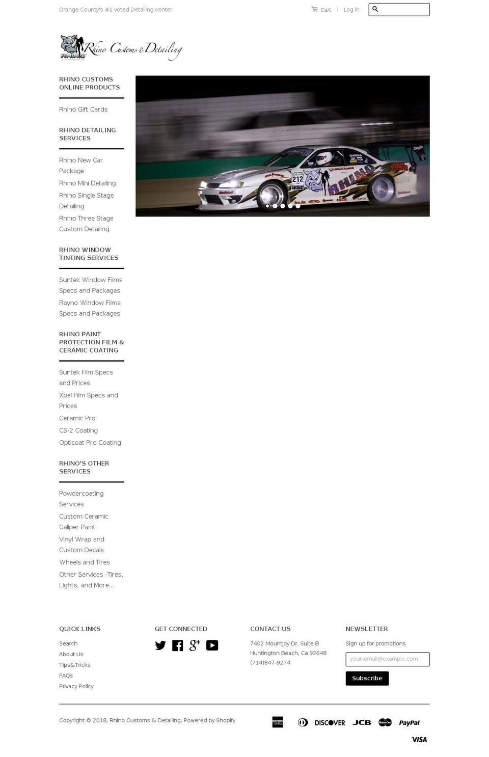 Rhino Customs \u0026 Detailing Shopify theme site example rhinocustom.com