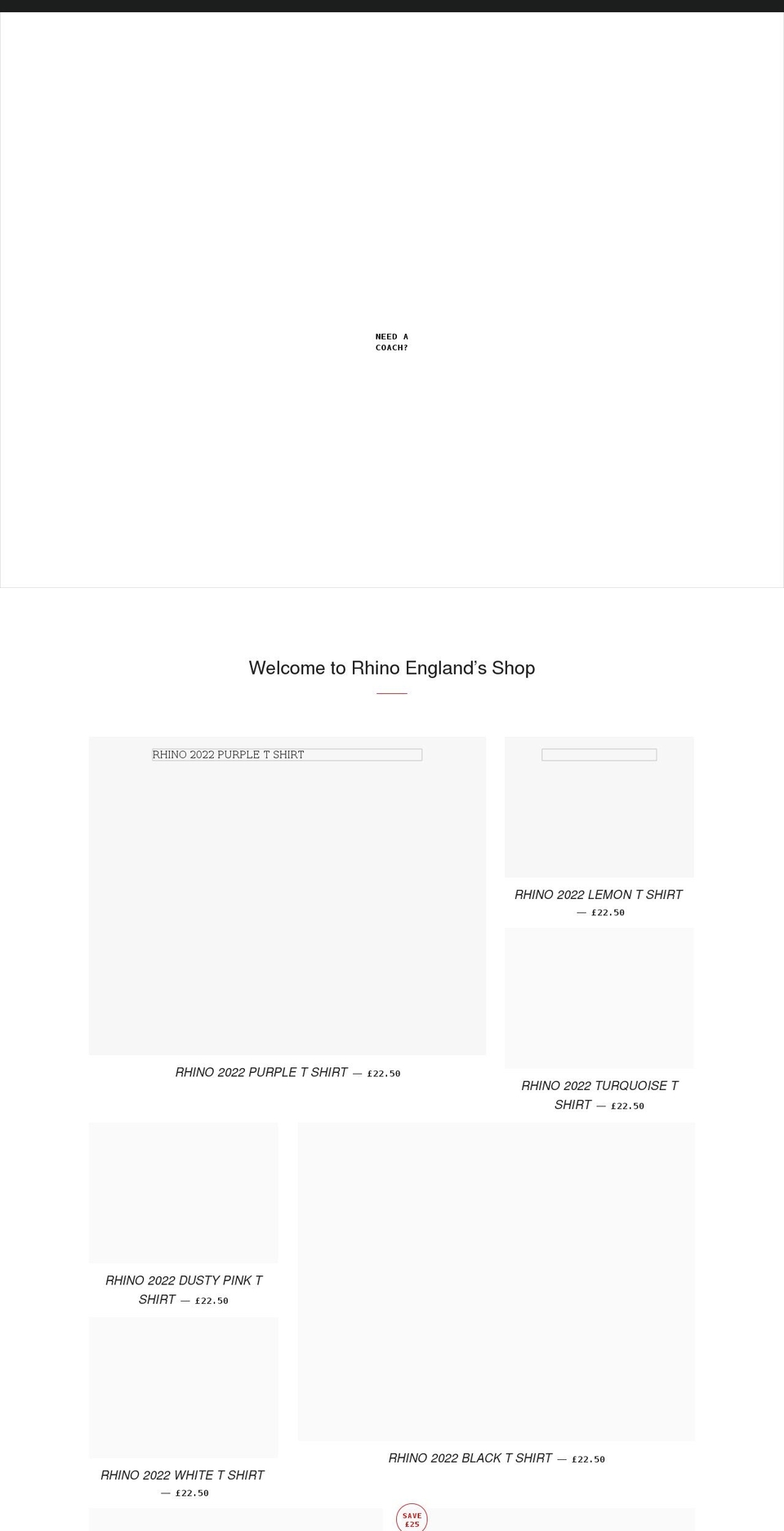 rhinoengland.co.uk shopify website screenshot