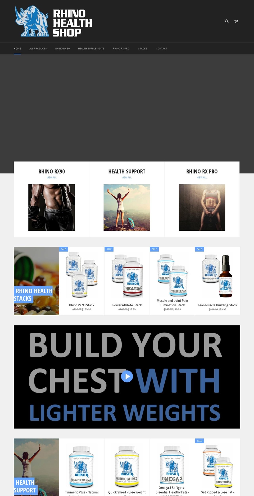 rhinohealthshop.com shopify website screenshot