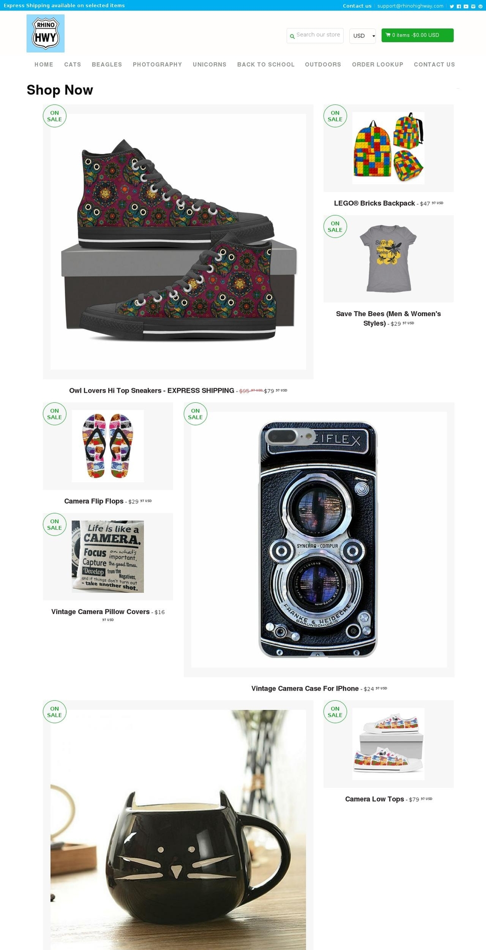 rhinohighway.com — Shopify storefront screenshot