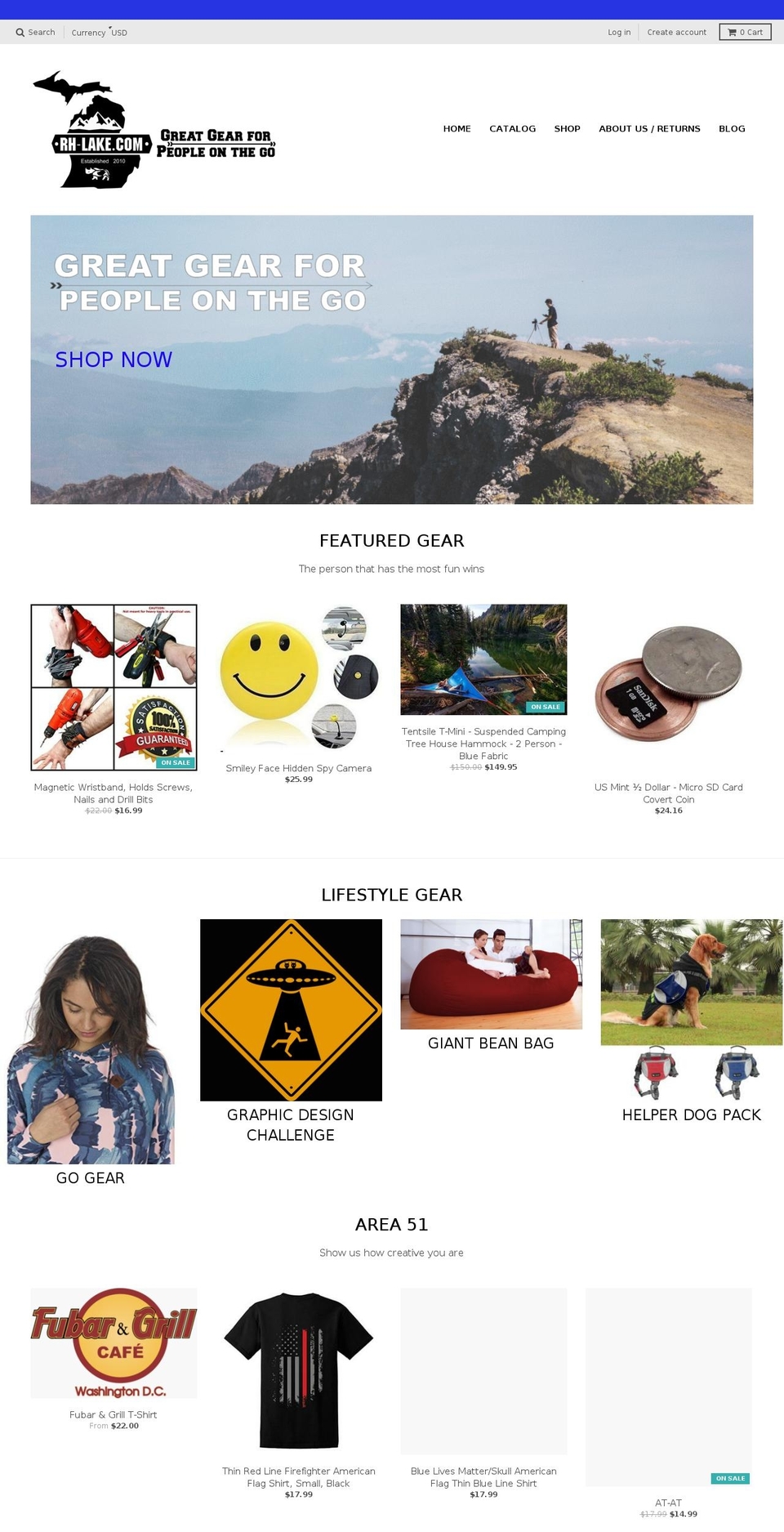rhinolake.com — Shopify storefront screenshot