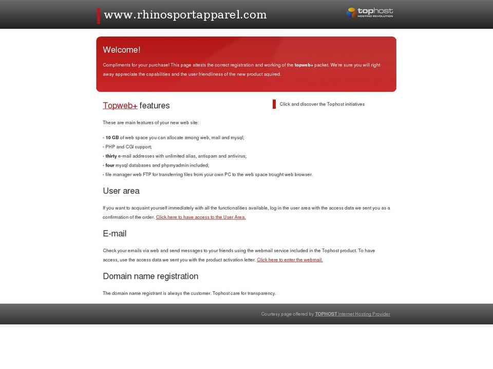 rhinosportapparel.com — Shopify storefront screenshot