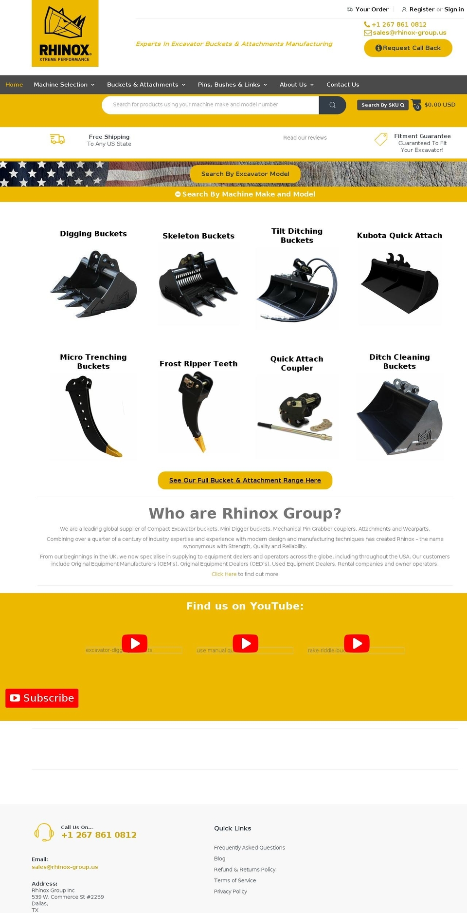 rhinox-group.us shopify website screenshot