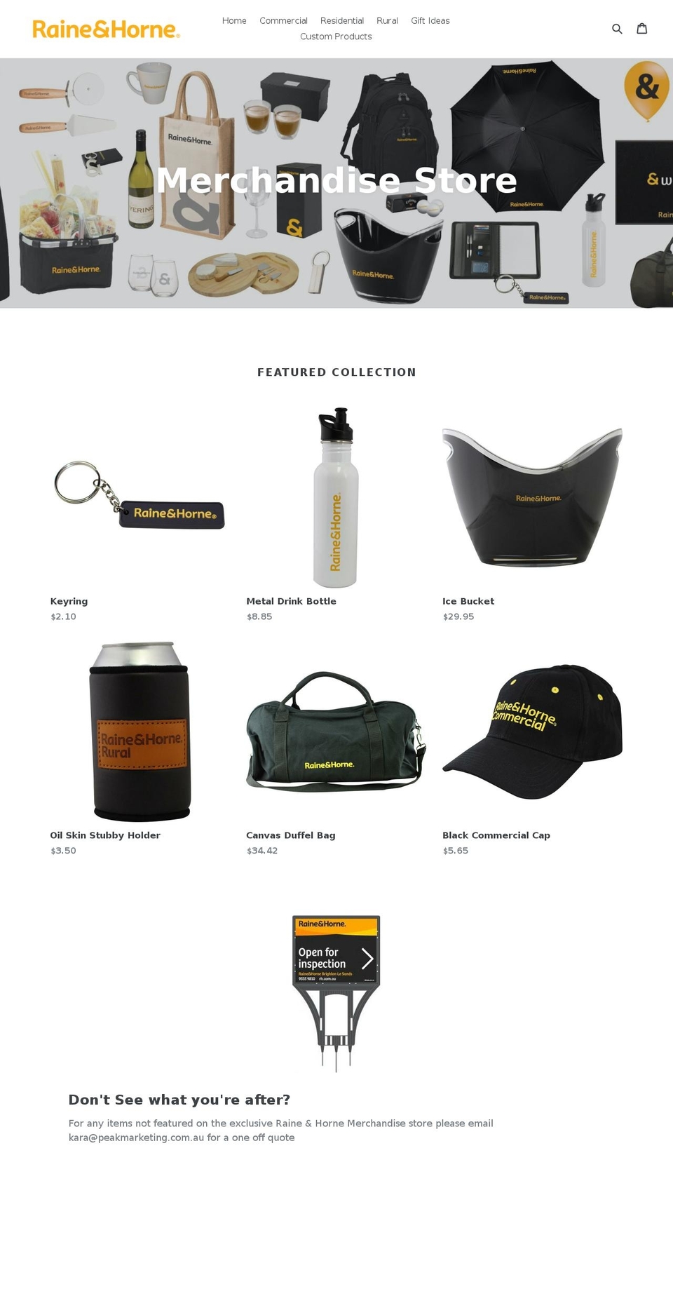 rhmerchandiseau.com — Shopify storefront screenshot