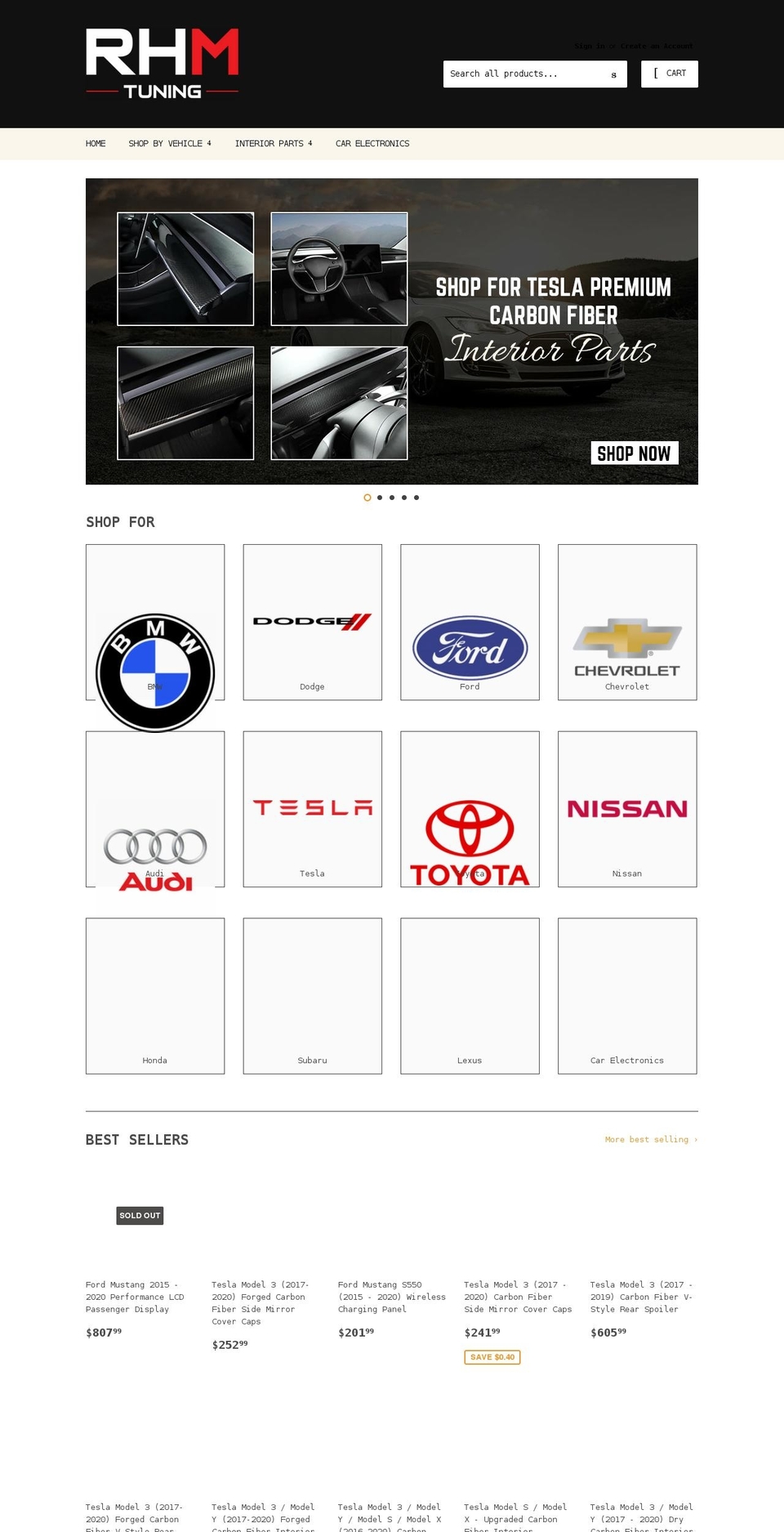 rhmtuning.com shopify website screenshot