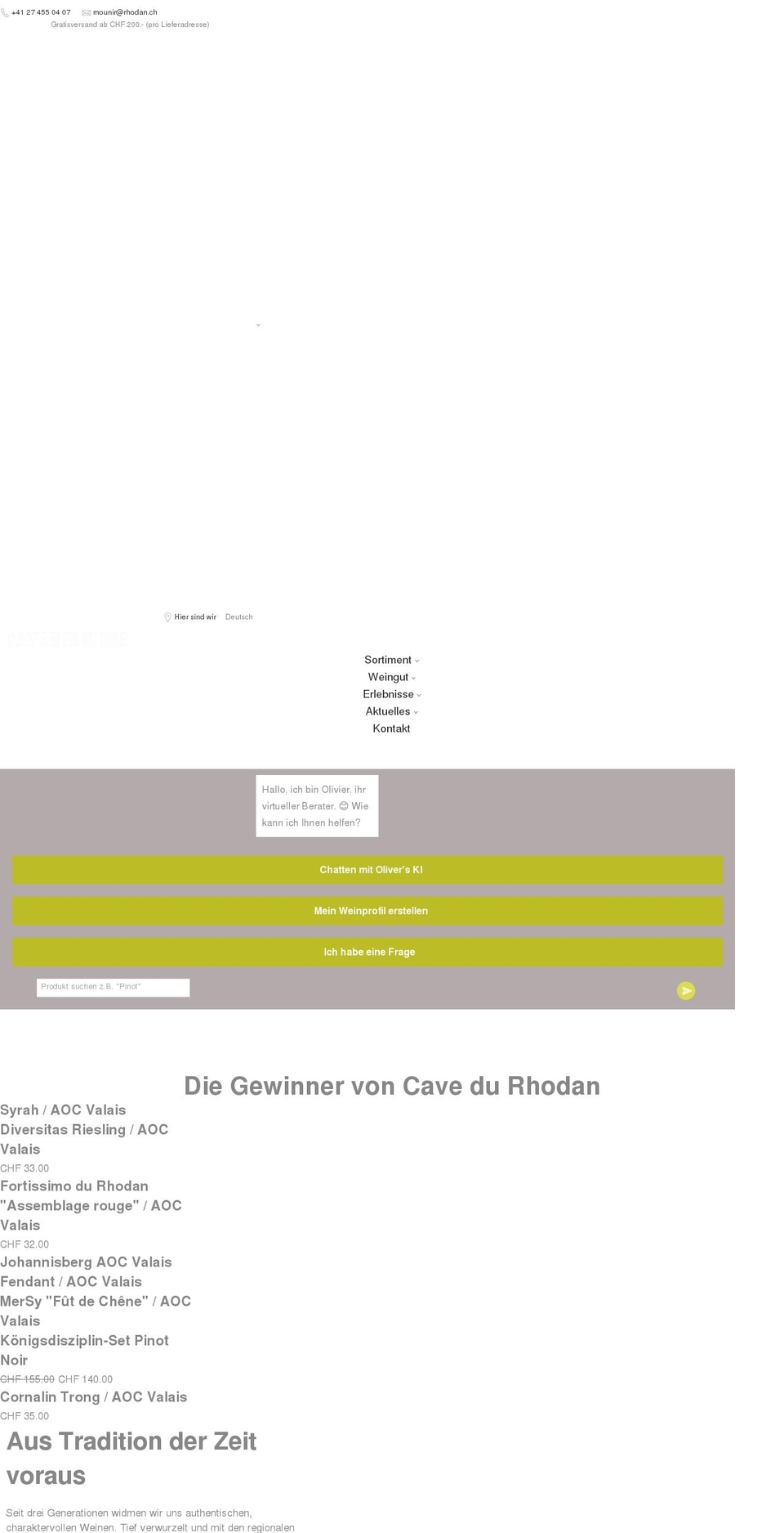 rhodan.ch shopify website screenshot