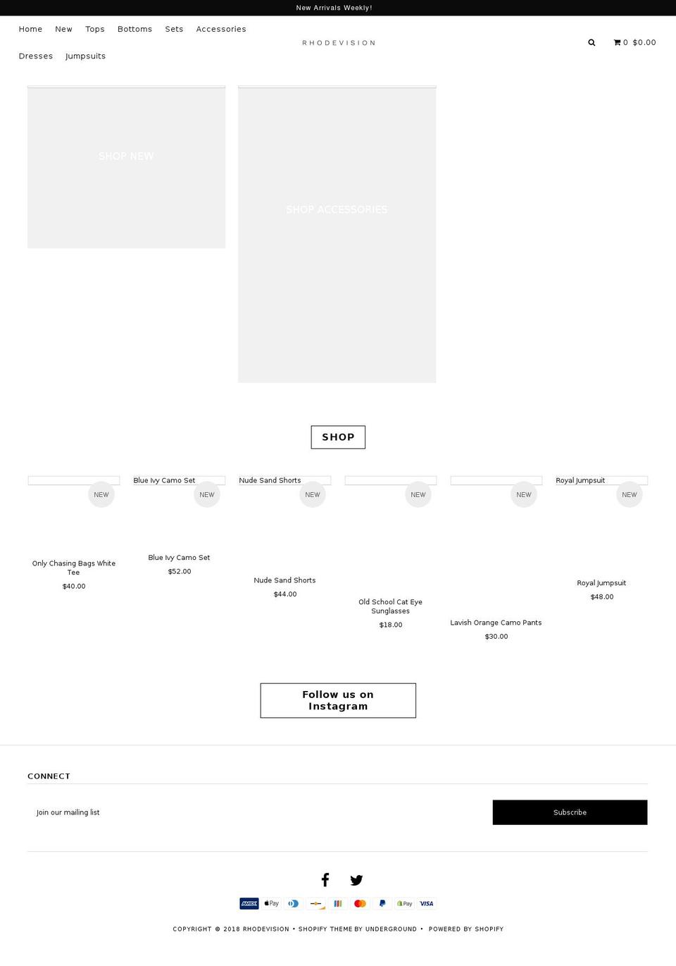 rhodevision.com — Shopify storefront screenshot