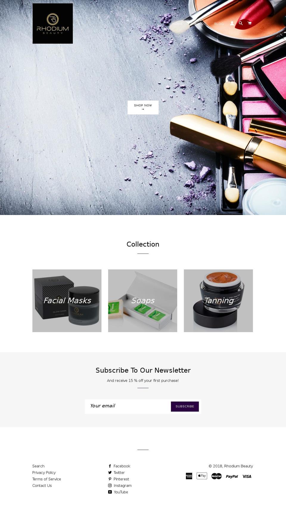 rhodiumbeauty.com — Shopify storefront screenshot