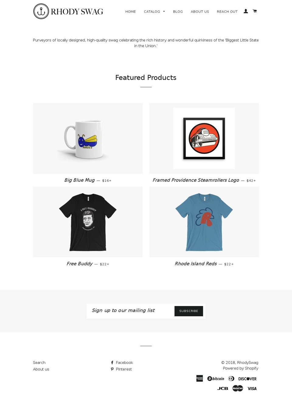 rhodyshirts.com — Shopify storefront screenshot