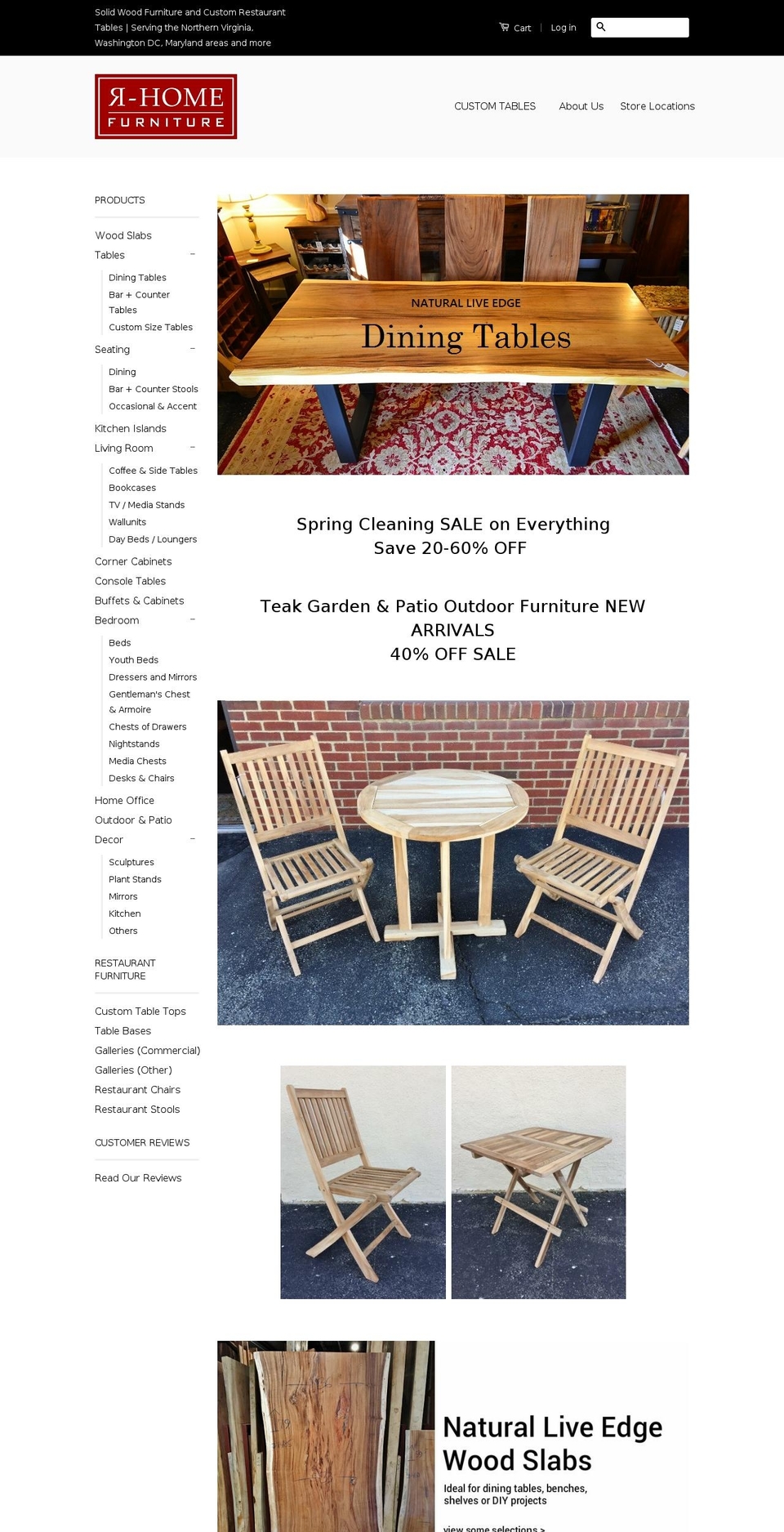 rhomefurniture.com shopify website screenshot