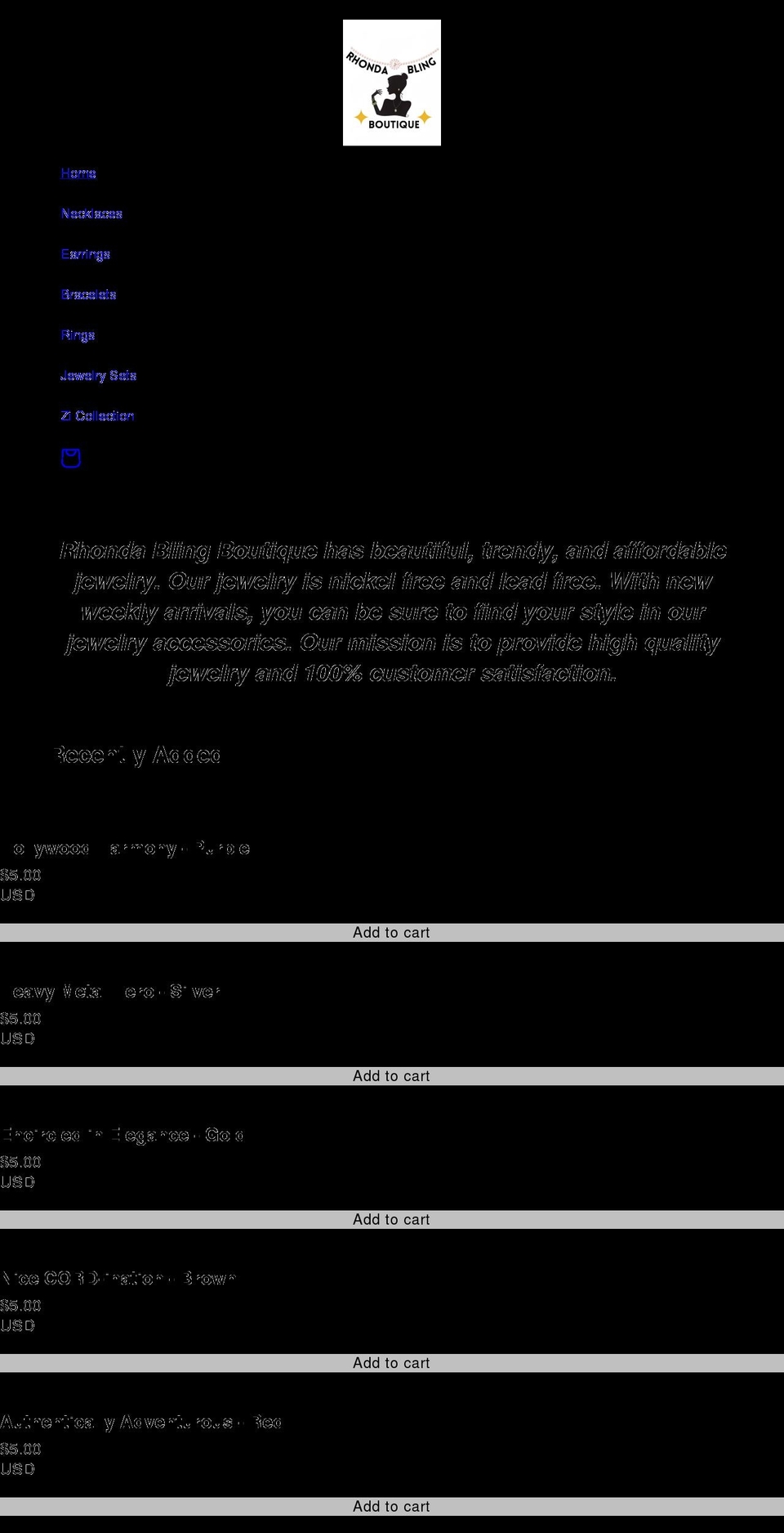 rhondabling.com shopify website screenshot