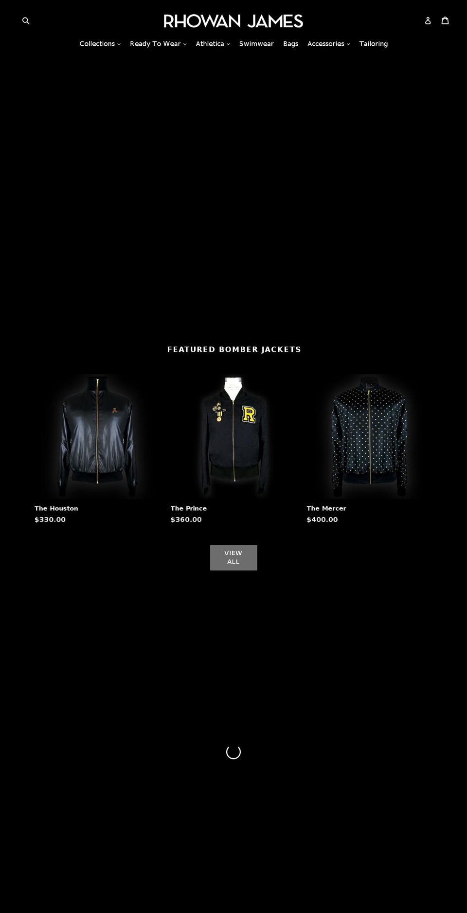 rhowanjames.com — Shopify storefront screenshot