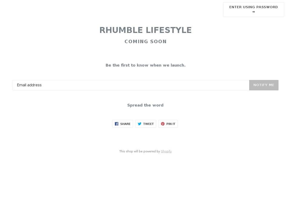 rhumblelifestyle.com — Shopify storefront screenshot