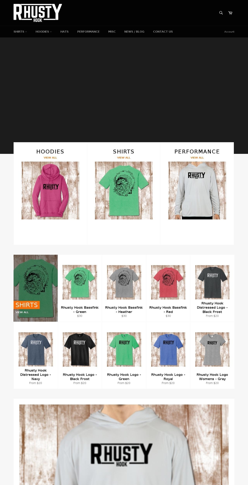 rhustyhook.com — Shopify storefront screenshot