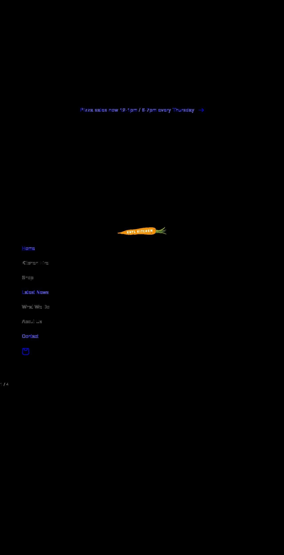 rhylkitchen.org shopify website screenshot