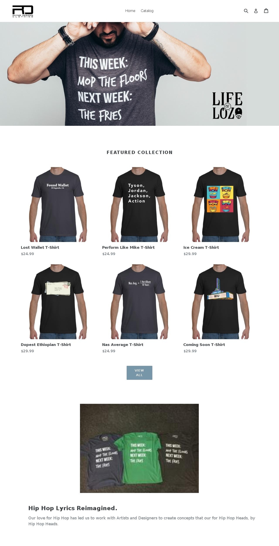rhymedesignsstore.com — Shopify storefront screenshot