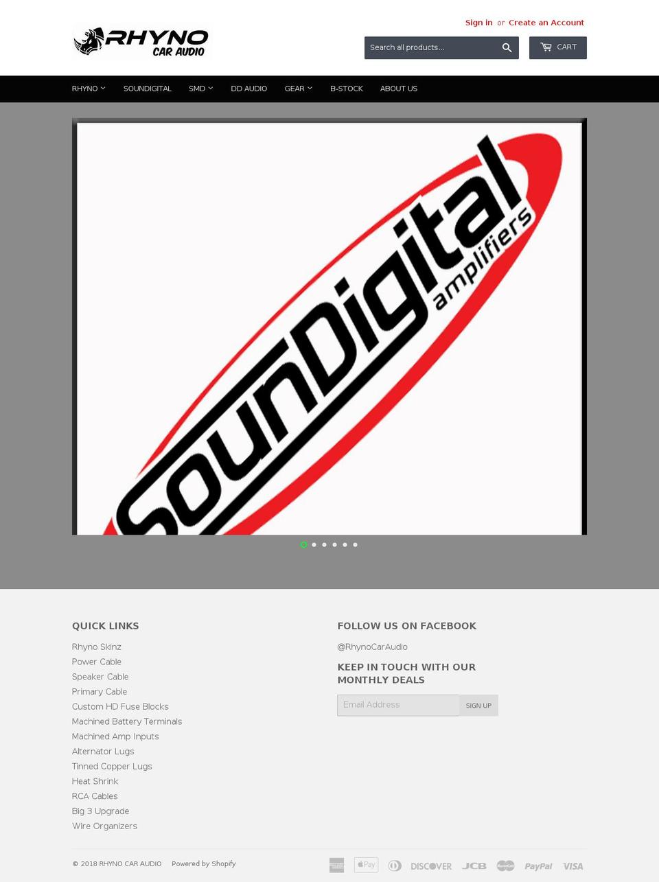rhynoelectronix.com shopify website screenshot