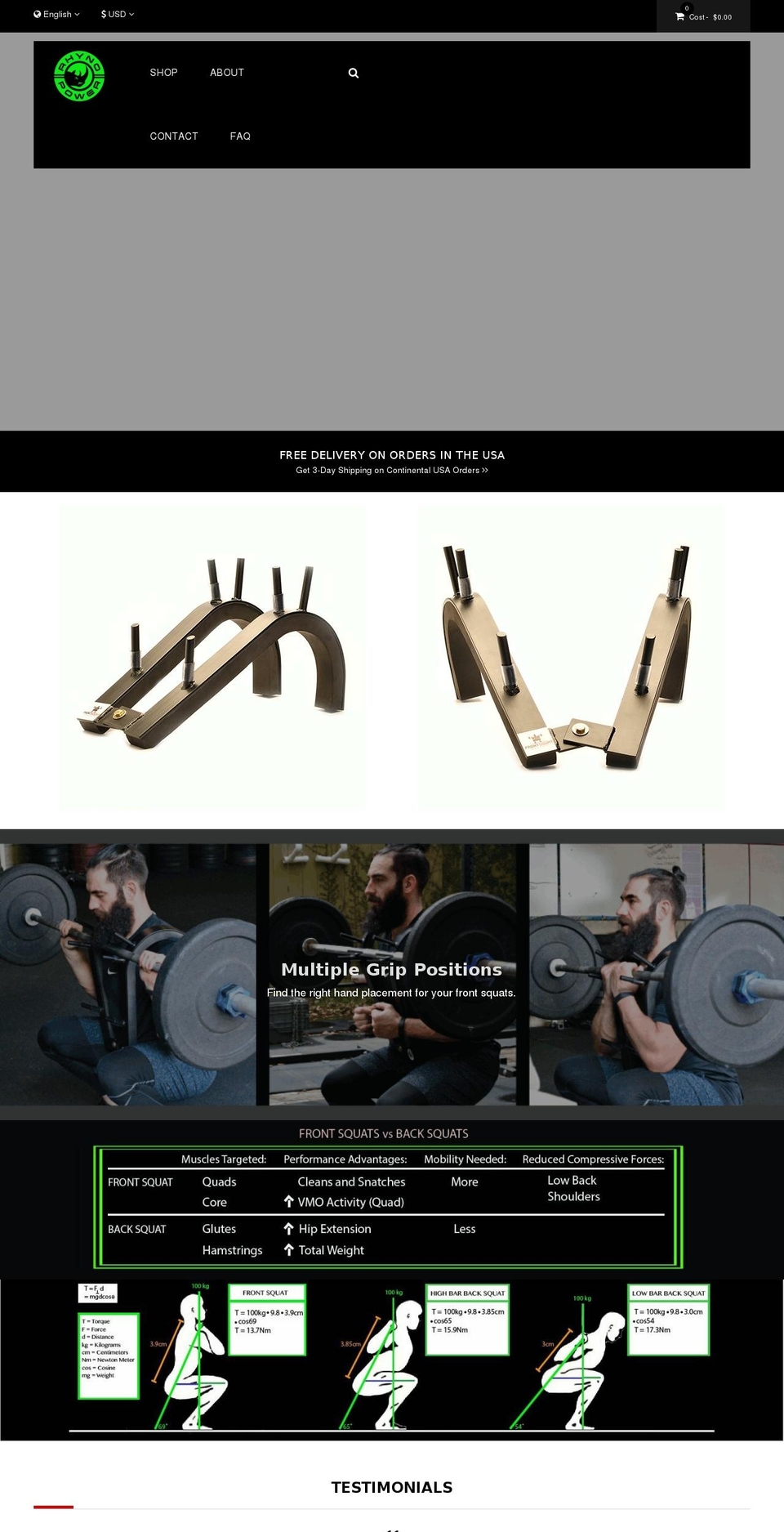 exgym-home2 Shopify theme site example rhynopower.com