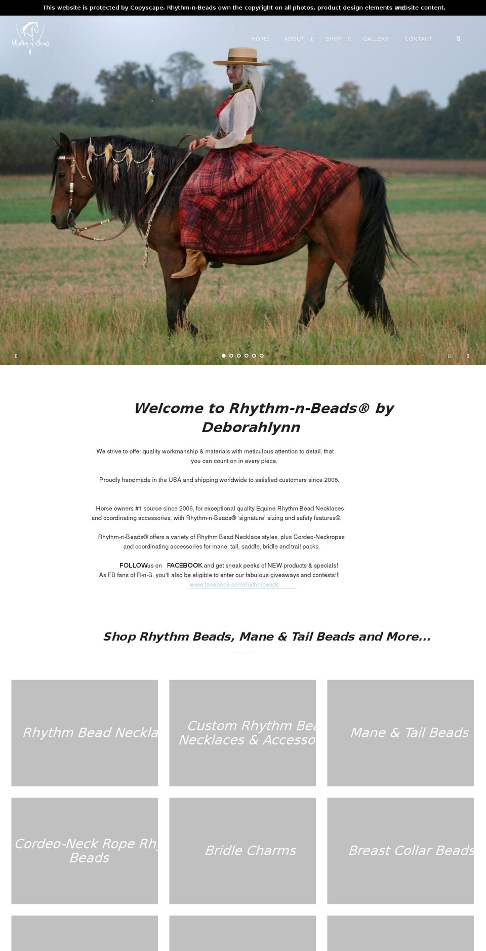 rhythm-n-beads.net shopify website screenshot