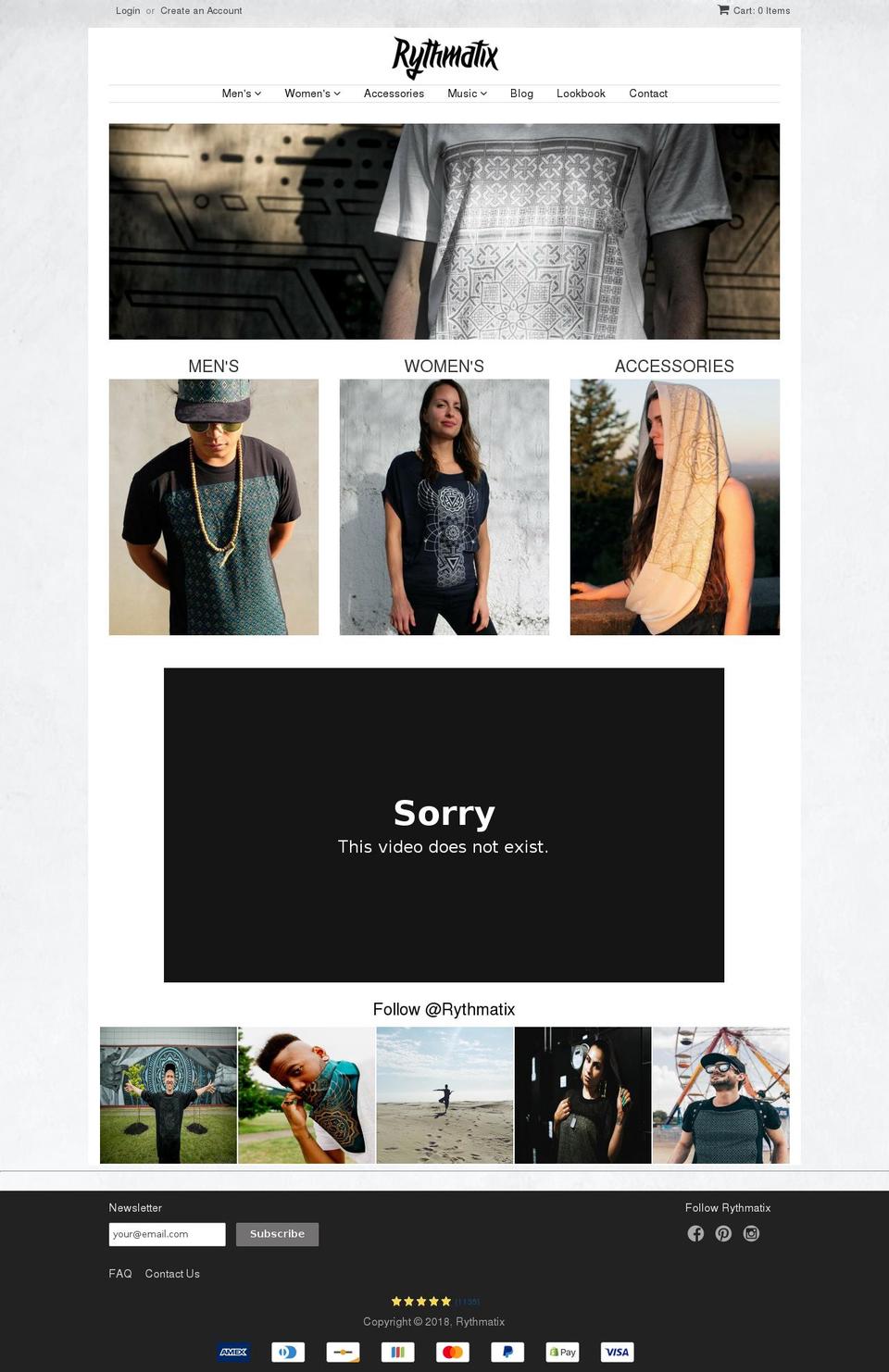 rhythmatixclothing.com — Shopify storefront screenshot