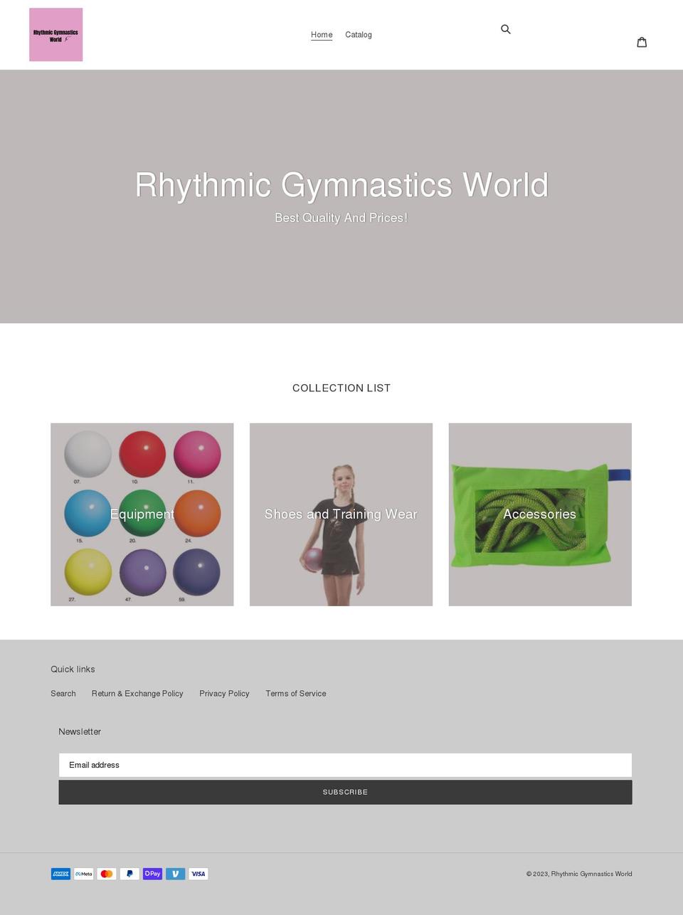 rhythmicgymnasticsny.com shopify website screenshot