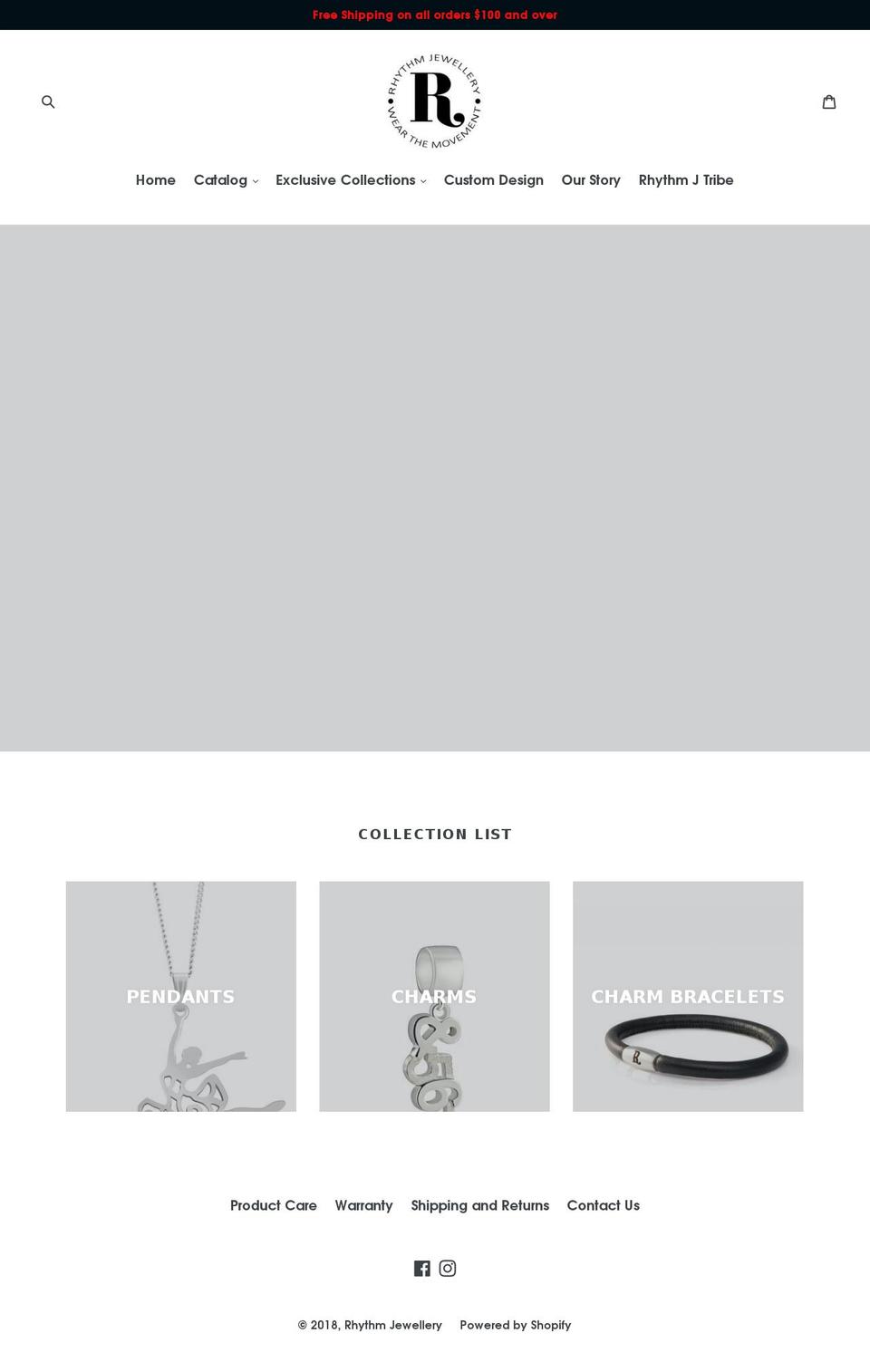 rhythmjewellery.com — Shopify storefront screenshot