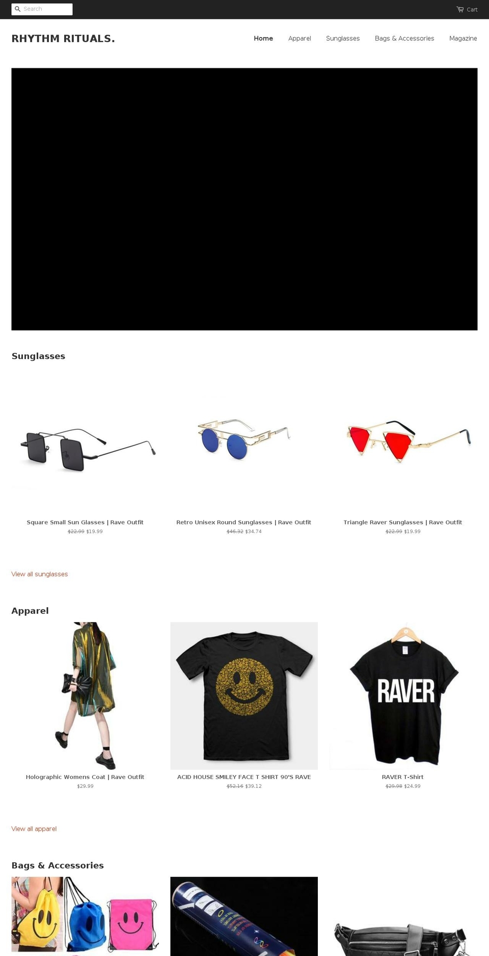 rhythmrituals.com shopify website screenshot